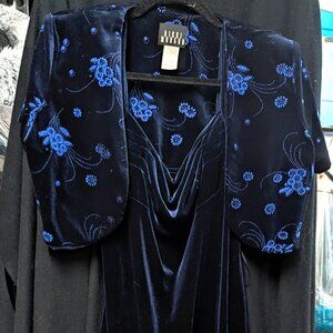 Nikki Morgan midnight blue velvet dress